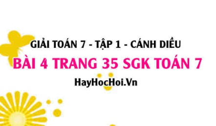 Giải bài 4 trang 35 Toán 7 Tập 1 SGK Cánh Diều